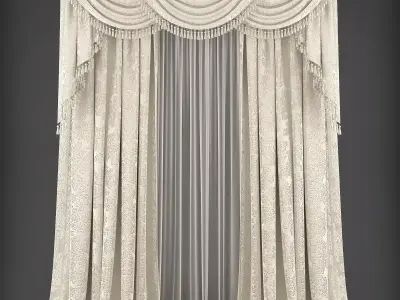 Curtain 3D model 340 Low-poly 3D model