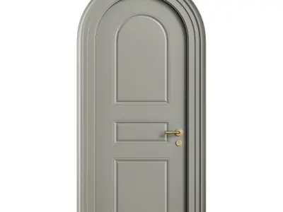 Modern entrance door 18 3D model