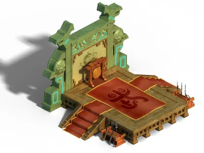 Game Gang Building - Martial Arts station 01 3D model