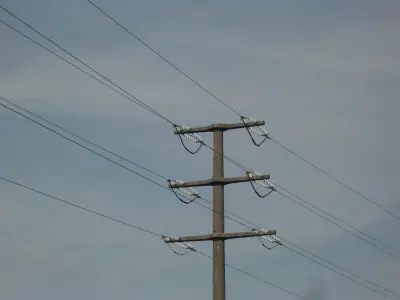 German Countryside Electricity Pylon Low-poly 3D model