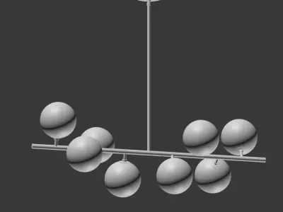 DNA 8 Hanging Chandelier 3D model