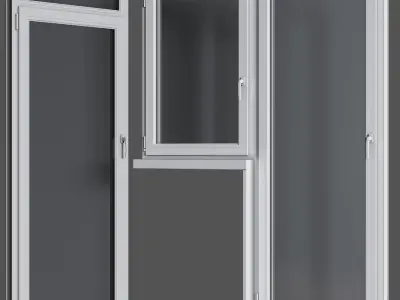 set plastic windows 3D model