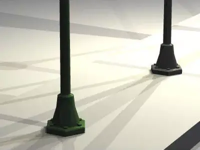 Street lamps set 3D model