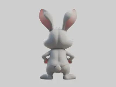 Cartoon Rabbit 3D model 12