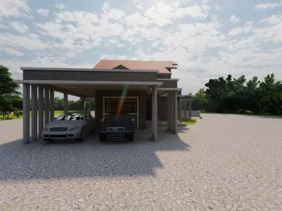 Casa Scene-villa-modern house 3D model