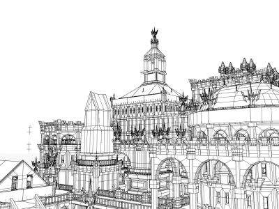 Modular Castle - Heroixsoft Low-poly 3D model