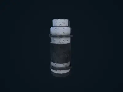 Sci Fi Canister Low-poly 3D model