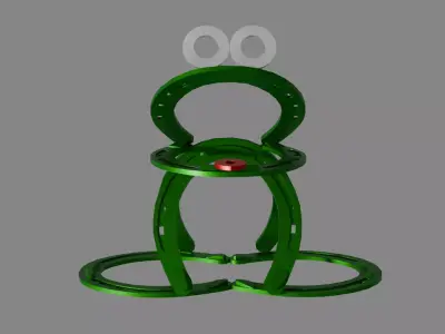 Horseshoe Frog Yard Art Low-poly 3D model