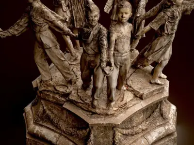 Soviet monument Low-poly 3D model