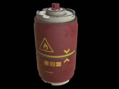 Sci-Fi Canister Prop Low-poly 3D model