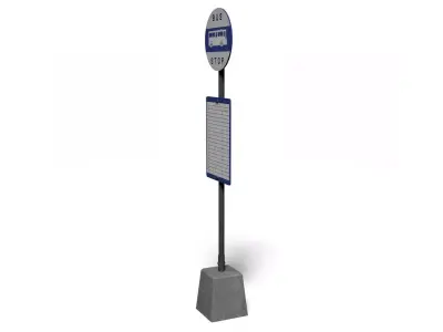 bus stop 3D model 15