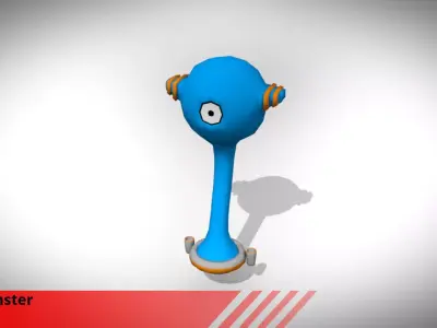 Low poly alien monster Low-poly 3D model