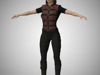 Peacekeeper Commando for La Femme 2 for Poser 3D model