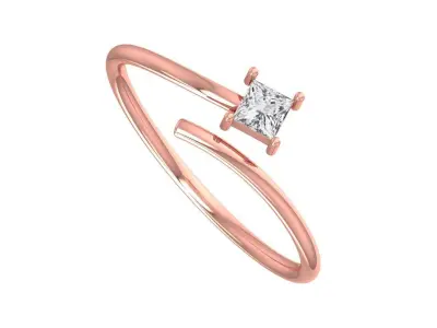Women Light Weight Band Ring 3D print model 14
