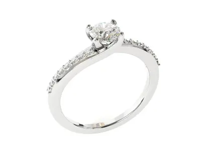 Engagement ring 3D print model