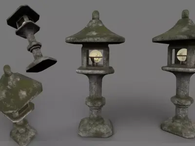 Japanese Lantern 3D model