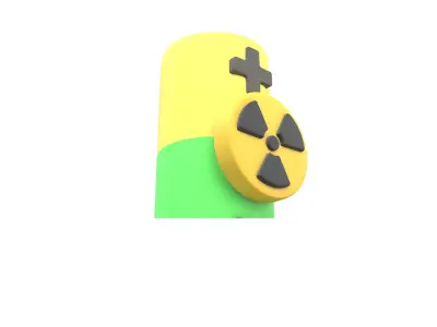 Nuclear Battery Icon v1 004 Low-poly 3D model