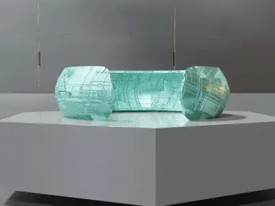 Low Poly Sci-Fi Bracelet Padme Low-poly 3D model