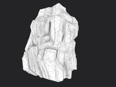 Cliff Rock 006 Low-poly 3D model