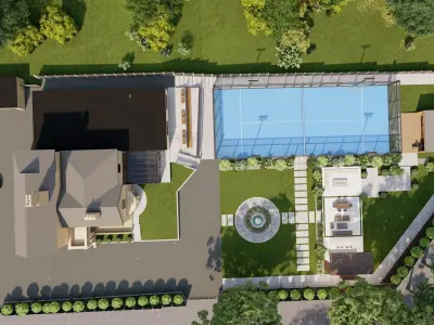 Garden Landscape 3D Model - SketchUp and Lumion Scene 3D model 3D model