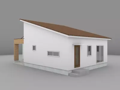 House model for background 37 Low-poly 3D model