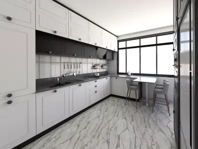Kitchen Design Free low-poly 3D model