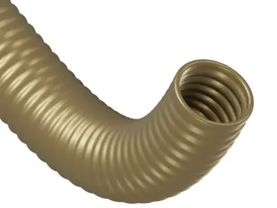 Brass Flexible Duct Pipe 3D model