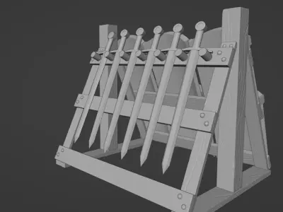 Gondor Weapon Rack 3D print model