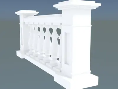 Concrete balustrade 3D 3D print model