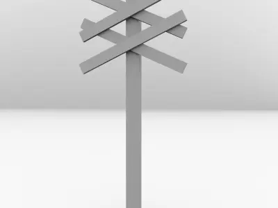 Railroad Crossing 3D model