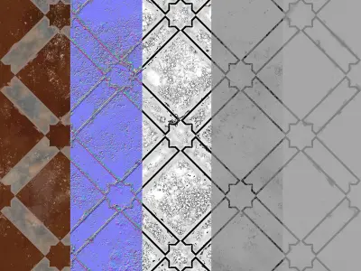 Damage floor tiles Texture