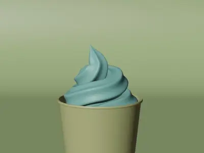 ice cream cup  Free 3D model