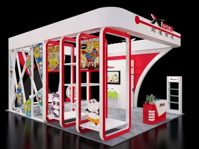 exhibition booth design 3D model