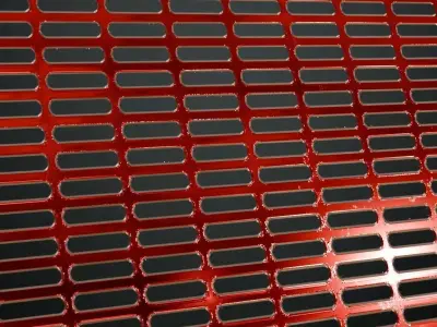 Red Shine Metal Grill Transparent PBR Seamless Texture