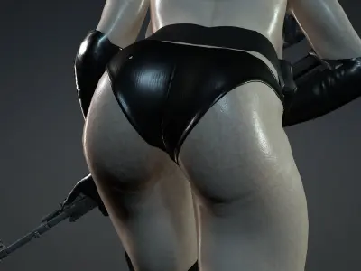 Hybrid Vampire Tactical Super Soldier Low-poly 3D model