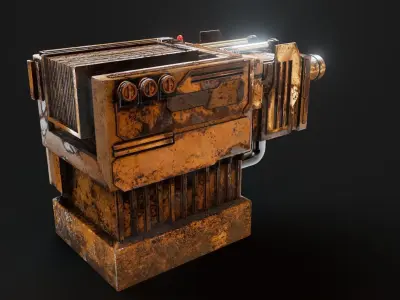 Sci-fi industrial detail 3D model