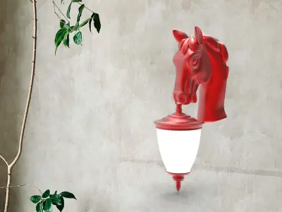 Horse Head Wall Lamp 3D print model