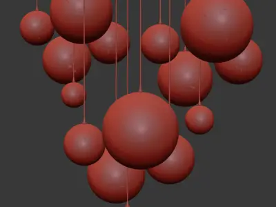 Bolle Tela Gallotti And Magic pendant Cluster Chandelier 3D model