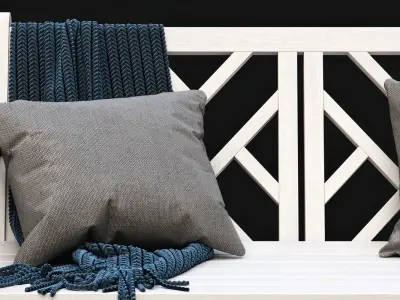 Chippendale Garden Bench  3D model