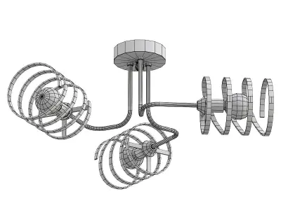 vitaluce-v4552-1-3pl three light ceiling fixture 3D model
