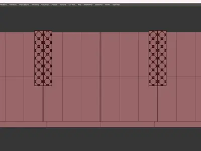 EBONY WOOD 4 DOOR SIDEBOARD Low-poly 3D model