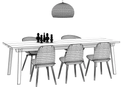 Dining Set 152 3D model