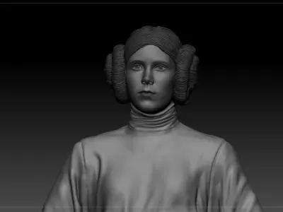 Carrie Fisher - Leia Organa - Star Wars A new hope 3D print model