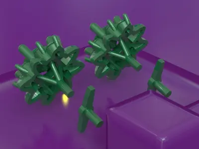 Lighting diamond earing - CG-2022-0002 3D print model