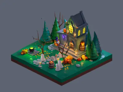 land 5A Low-poly 3D model