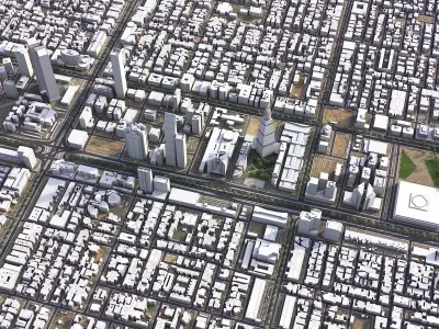 Riyadh - 3D City Model Low-poly 3D model