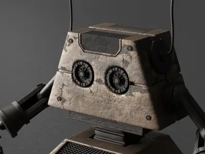 Robot V28 Low-poly 3D model