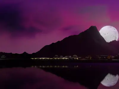 Landscape Low-poly 3D model