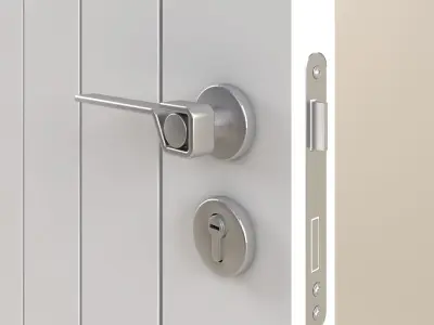 Jeld-Wen Internal White Moulded Newark Woodgrain Door 3D model