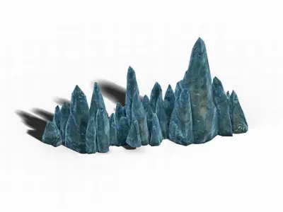 Ice chamber - stone material -02 3D model